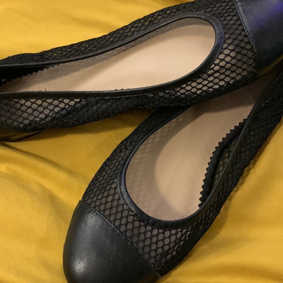 Tahari Black Leather Sole Ballet Flats - Picture 2 of 5
